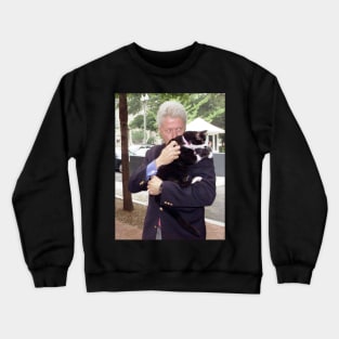 Bill Clinton and his Cat Crewneck Sweatshirt